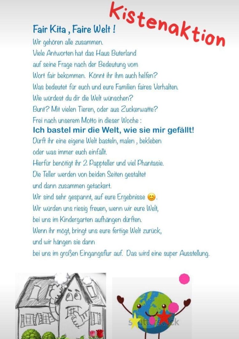 Faire Kita Haus Buterland bastel mir die Welt